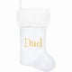 thumbnail image 1 of wonima44 20 Inches Monogram Christmas Stockings White Velvet with White Super Soft Plush Cuff Embroidered Xmas Stockings Classic Personalized Stocking Decorations for Family Holiday Season Decor(Dad), 1 of 1