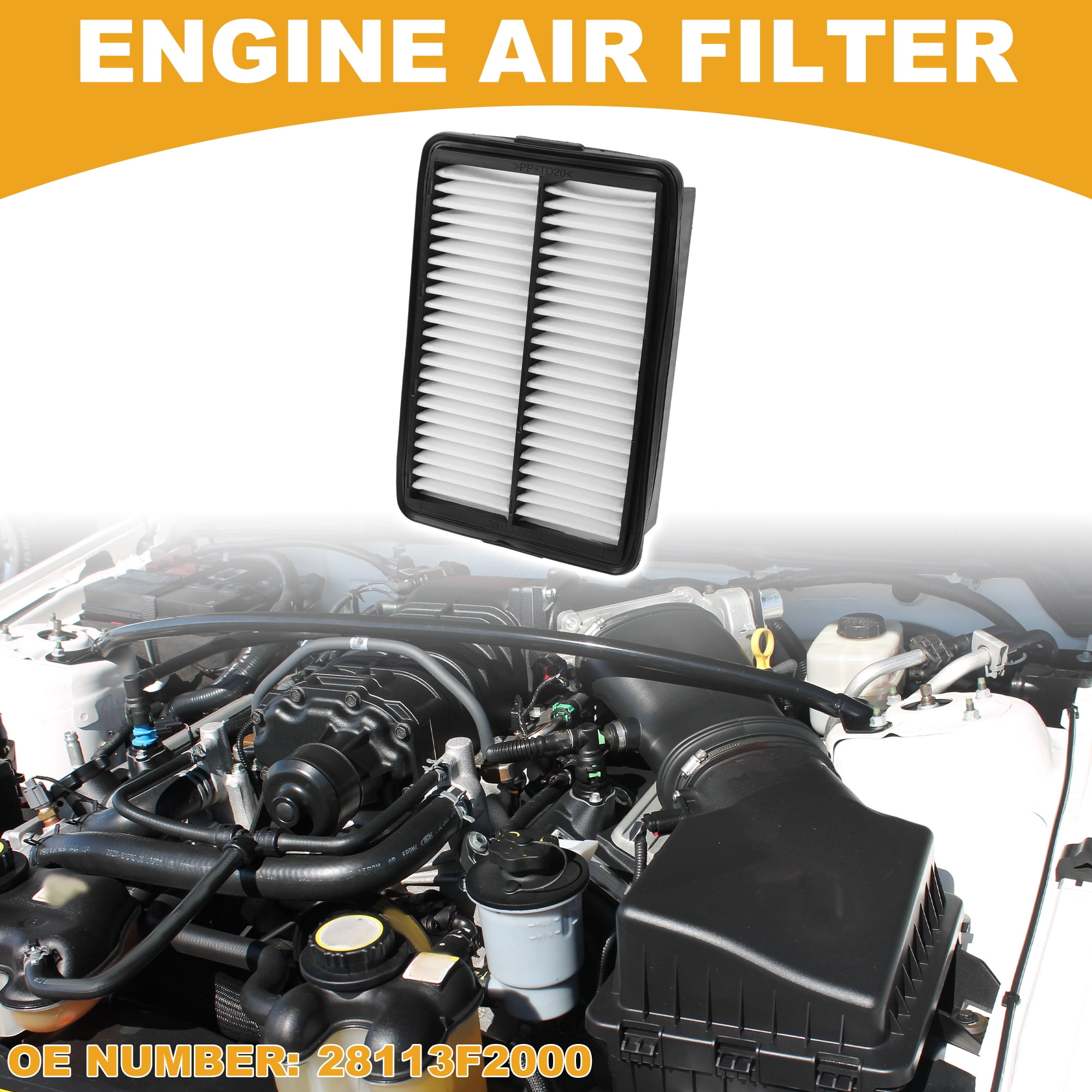 Unique Bargains Engine Air Filter No.28113F2000 for Kia Forte 1.6L 2.0L 2019-2024
