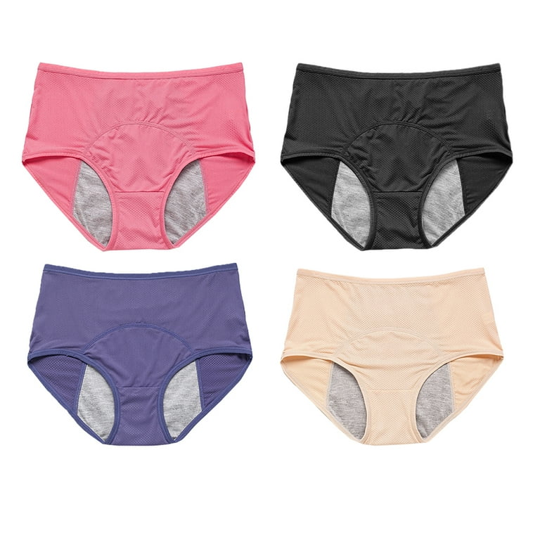 4pcs Comfortable Physiological Underwear Breathable Menstrual Period Pants  for Female 