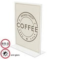 thumbnail image 2 of Deflecto® Anti-Glare Double Sided Sign Holder, Portrait, 11 3/16"H x 8 1/2"W x 3 3/4"D, Clear, 2 of 8