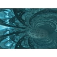 thumbnail image 1 of Ahgly Company Indoor Rectangle Patterned Deep-Sea Blue Area Rugs, 4' x 6', 1 of 6