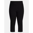thumbnail image 5 of Terra & Sky Women's Plus Size Pull On High Rise Capri Jeggings, 23" Inseam, Sizes 0X-4X, 5 of 5