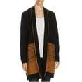 thumbnail image 2 of Finity Womens Knit Cardigan Sweater, Black, Large, 2 of 2