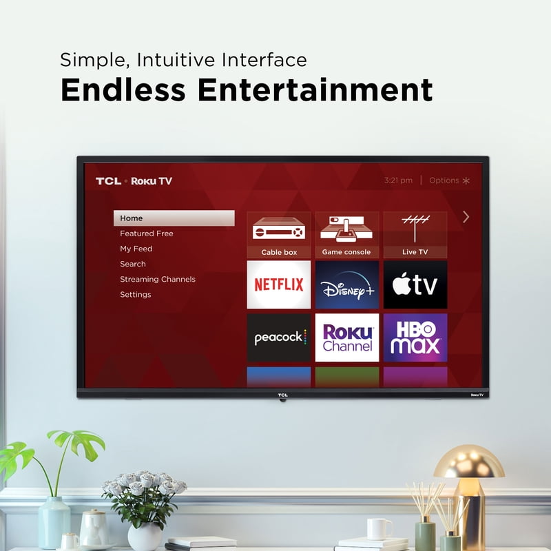 TCL 32” Class S3 (32S331) 720p HD LED Smart TV with Roku TV accessories and compatibility