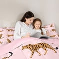 thumbnail image 5 of Castle Fairy Teens Animal Leopard Full Size Comforter Sets,Jungle Wildlife Bedding Sets, 5 of 8