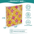 thumbnail image 3 of FORMRS 3 Ring Binder 1.5 inch with Pockets Set of 2 Clip Board 200 Sheets Capacity, Large Pink Stars, 3 of 8
