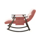 thumbnail image 5 of Rocking Chair Nursery - Modern Velvet Gliding Rocker Chair Lounge Chair with Adjustable High Back and Footrest, Glider Recliner Nursery Chair for Living Room Bedroom Office, Pink, 5 of 7