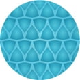 thumbnail image 1 of Ahgly Company Indoor Round Patterned Bright Cyan Blue Area Rugs, 7' Round, 1 of 1