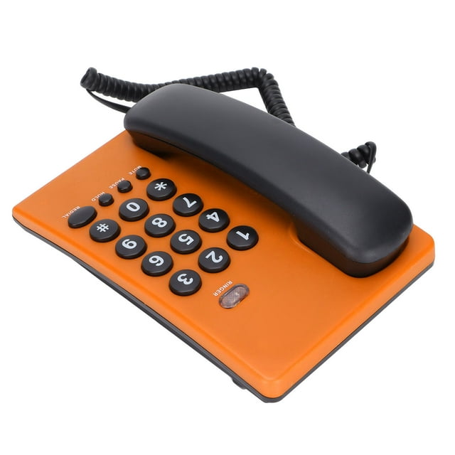 Landline Telephone, Hold Function Corded Phone Mute Function Incoming Ringer for Hotel for Office for Home Red,,Blue,Orange,Rose Red