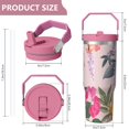 thumbnail image 4 of 30 Oz Tumbler Oil Painting Tumbler with Lid and Straw, Birthday Gift Cup for Friend Women Men Coffee Travel Mug Thanksgiving Day Halloween Christmas Gift Water Bottle, 4 of 7