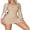 Khaki, variant on WIFORNT Women Mini Bodycon Dress Sparkling Glitter Front Cutout Sweetheart Neckline Long Sleeve Dress Spring Party Irregular Dress
