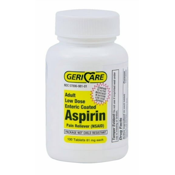Geri-Care Aspirin Pain Relief, McKesson Brand 981-01-GCP, 1 Count