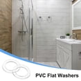 thumbnail image 4 of 100-Pack M10 Flat Washers, 10mm ID 15mm OD 1mm Thick Clear Plain Plastic Washer Grommets, 4 of 7