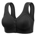 thumbnail image 2 of SROBPTY Womens Bras Plus Size, Bras for Women, Women's Thin Solid Front Button Large Size Gathering Bra Underwear Black XXXL, 2 of 3