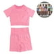 thumbnail image 2 of Conjunto de entrenamiento sin costuras para mujer, 2 piezas, pantalones cortos deportivos de yoga de cintura alta, chándales, atuendos atléticos, ropa de gimnasio Zhivalor 222791-2, 2 of 8