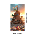 thumbnail image 3 of Beach Themed Party Backdrop Banner with Sandcastle Volleyball Scene Party Supplies Decorations for Outdoor Gatherings Summer Celebrations and Photo Props, 3 of 8