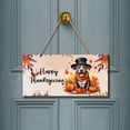 thumbnail image 2 of Happy Thanksgiving Pitbull Welcome Thankful Fall Autumn Pumpkin Landscape Wood Sign Terrier Dog Lover Hanging Wall Home Decor - 02021, 2 of 5