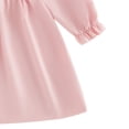 thumbnail image 6 of larppty Toddler Baby Girl Halloween Outfit Plaid Smocked Dress Pumpkin Ghost Long Sleeve Dresses Girls Fall Winter Clothes, 6 of 7