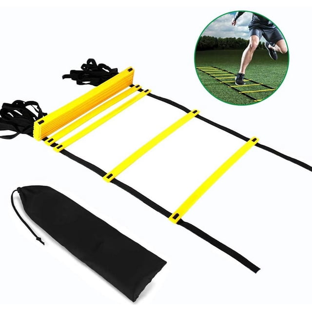 Escalera de Coordinación - Regulable 4M 8 Peldaños - Para Entrenamiento de Fútbol