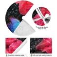 thumbnail image 2 of FMSHPON Valentines Day Blue Butterfly Pink Rose Xmas Christmas Tree Skirt Stand Mat for Holiday Party Decoration Indoor Outdoor 48 inches, 2 of 6