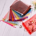 thumbnail image 5 of Uxcell Organza Bags, 50 Pcs 8.66x6.3 Inch Drawstring Mini Pouches for Party Wedding, Orange, 5 of 5