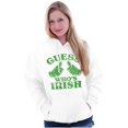 thumbnail image 4 of Funny Guess Who's Irish St Paddys Unisex Plus Fleece Graphic Hoodie Brisco Brands 4X, 4 of 5