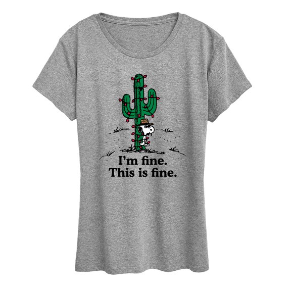 Peanuts - Im Fine Spike - Women's Short Sleeve Graphic T-Shirt