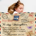 thumbnail image 4 of Daughter Blanket, Daughter Blankets From Mom Dad, Birthday Christmas Gifts For Daughter, I Love You Daughter Blanket Presents To My Daughter, Daughter Soft Bed Flannel Letter Throw Blanket(40"x50"), 4 of 7
