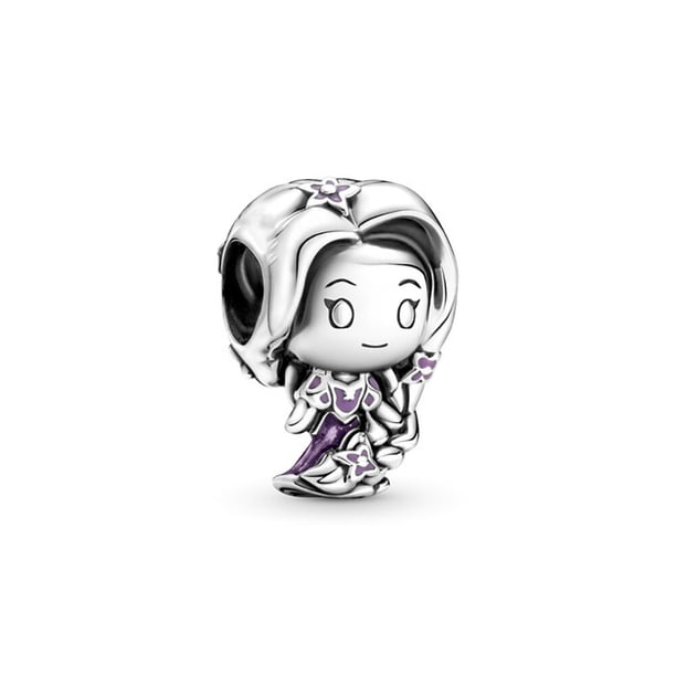 Disney-colgante de la pequeña princesa para mujer, dije compatible con pulsera Pandora Original, joyería de moda, Berloque artesanal