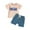 B0770-Sky Blue, variant on NIEWTR Baby Boy Girls Toddler Summer Outfit Short Sleeve T-shirt Elastic Waist Shorts 2 Piece Short Set Summer Pjs For 18-24 Months 2t 3t 4t 5t 6t Children's Day Gift 2PCS Set ,12-18 Months