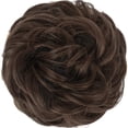 thumbnail image 2 of MORICA Messy Bun Hair Piece Wavy Curly Large Medium Chestnut Brown Hair Bun Scrunchies Extensions Synthetic Tousled Updo Hairpieces for Women Girls, 2 of 6