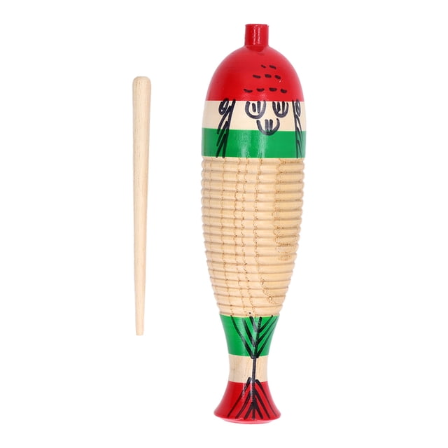 Wooden Guiro, Guiro Percussion Instrument Education Tool Ideal Gift 21cm For School
