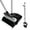 Black, variant on VOVMIIN Black Broom and Dustpan Set, Combo for Home Floors Broom and Dust Pan Combo, with Long Handle Dustpan 