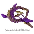 thumbnail image 4 of Juguete Antiestrés Con Dragón Marino Impreso en 3D Adorno Cristal Escritorio (dorado) Morado, 4 of 6