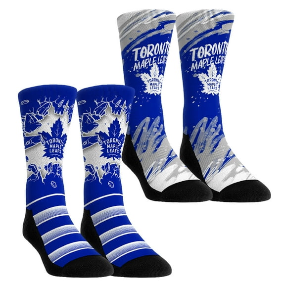 Unisex-Rock Em Socks  Toronto Maple Leafs Ice Breaker Two-Pack Crew Socks Set
