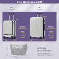 thumbnail image 2 of Front Opening Luggage Set 3 Piece, Hardside Carry on Suitcase with USB Port, Expandable Luggage with Handle Bag Spinner Wheels TSA Lock, 2 of 18