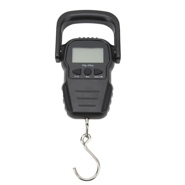 Báscula de resorte portátil de 50kg, báscula de equipaje LCD de acero ABS, báscula colgante Digital para viajes, compras y pesca