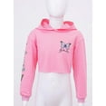 thumbnail image 4 of iEFiEL Unisex Kids Boys Girls Hip-hop Jazz Dance Costume Sequins Hooded Tops with Pant Pink 12, 4 of 7