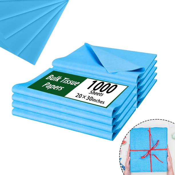 Papel de seda PINWATT azul cielo 1000 hojas, 50 x 75 cm, reciclable