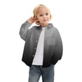 thumbnail image 2 of LZHGirlshop Boy Long Sleeve Dress Shirts for Teens, Toddler Kids Gradient Stand Collared with Pocket Button Down Uniform Shirt,Black,3-4T, 2 of 6