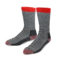 thumbnail image 4 of TeeHee Heavyweight Outdoor Wool Thermal Boot Socks for Men 2-Pack (Brown and Red), 4 of 4