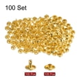 thumbnail image 3 of 100 Sets Leather Rivets 8 x 10mm Metal with 3 Setter Tools, Gold Tone, 3 of 7