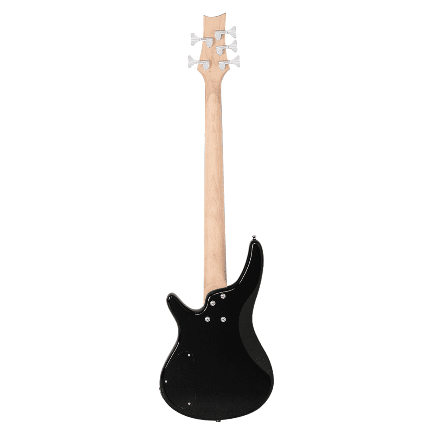 Hassch 5 String Electric Bass Guitar, Full Size Bass Kit with Bag, Strap, Pick, Connector and Wrench Tool, Black
