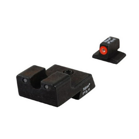 Trijicon HD Night Sight Set for 1911 Novak Low Mount Dovetail Cut Models w/ Orange Front (CA128O) - (Best Rifle Mounted Light For Night Hunting)
