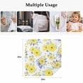 thumbnail image 5 of Yellow Watercolor Floral Cloth Napkins, Spring Flower Abstract Art Washable and Reusable Dinner Napkins Set of 4, Table Napkin for Kitchen Party Birthday Wedding Hotel Housewarming 20"x20", 5 of 9