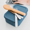 thumbnail image 2 of Dreamroo Portable Stainless-Steel Utensils with Silicone Carrying Case, 3pcs Set, Yellow, 2 of 5