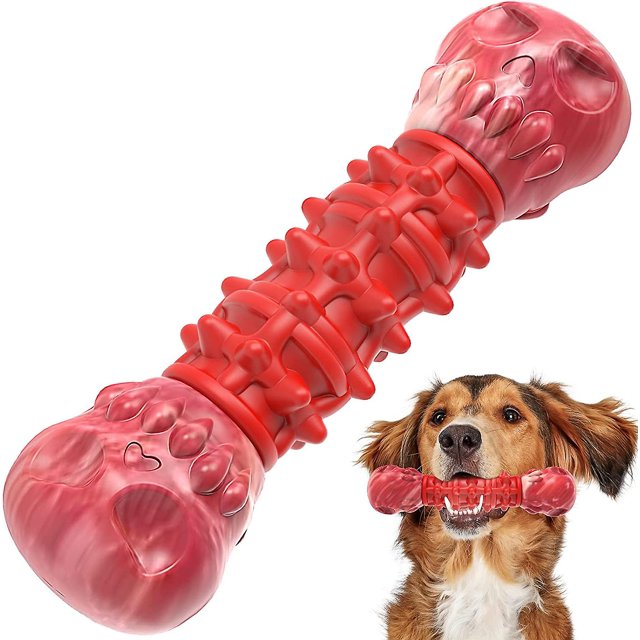 Tal Indestructible Dog Toy para perros grandes, cepillo de dientes de goma para perros medianos y grandes LingWen 8390615999250