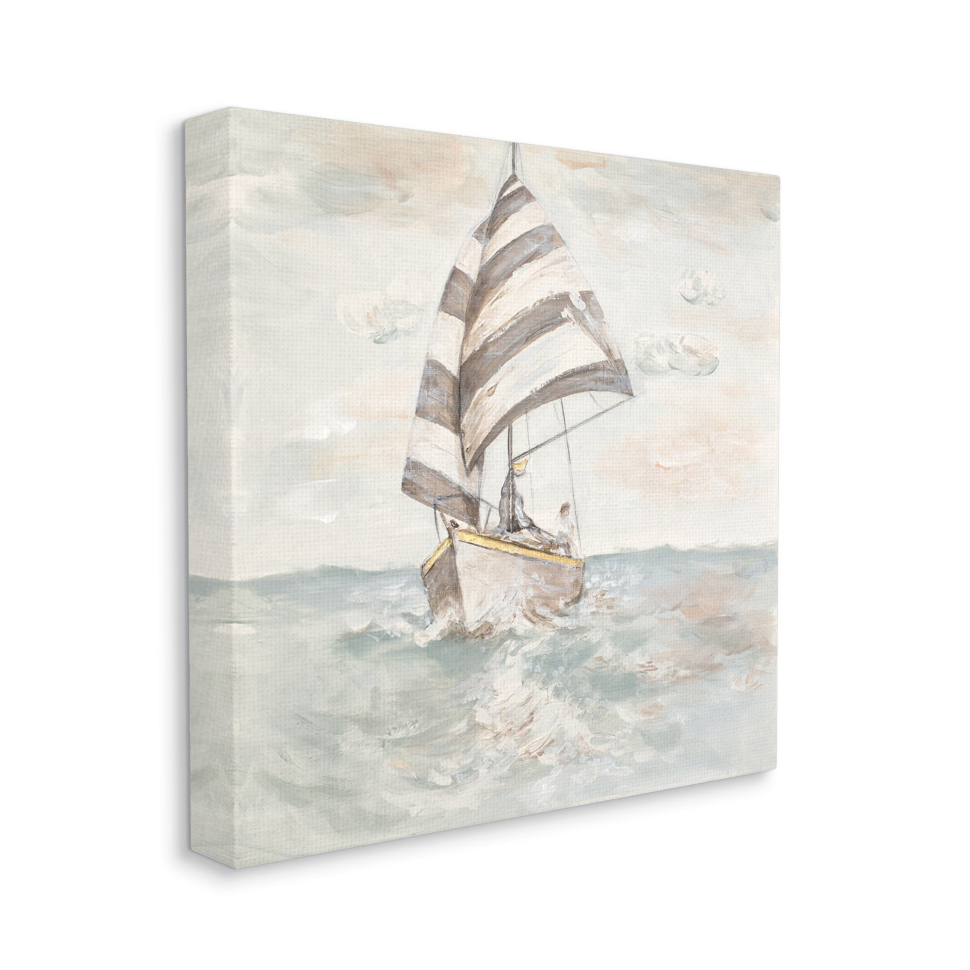 Stupell Industries Sailing Fishing Boat High Tide Open Sea,17 x 17, Design by Patricia Pinto