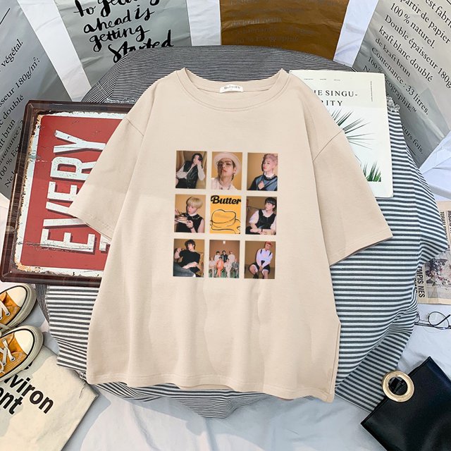 Playeras De Mujer Manga Korea Bts New Album Butter Graphic Corta Parapangjing