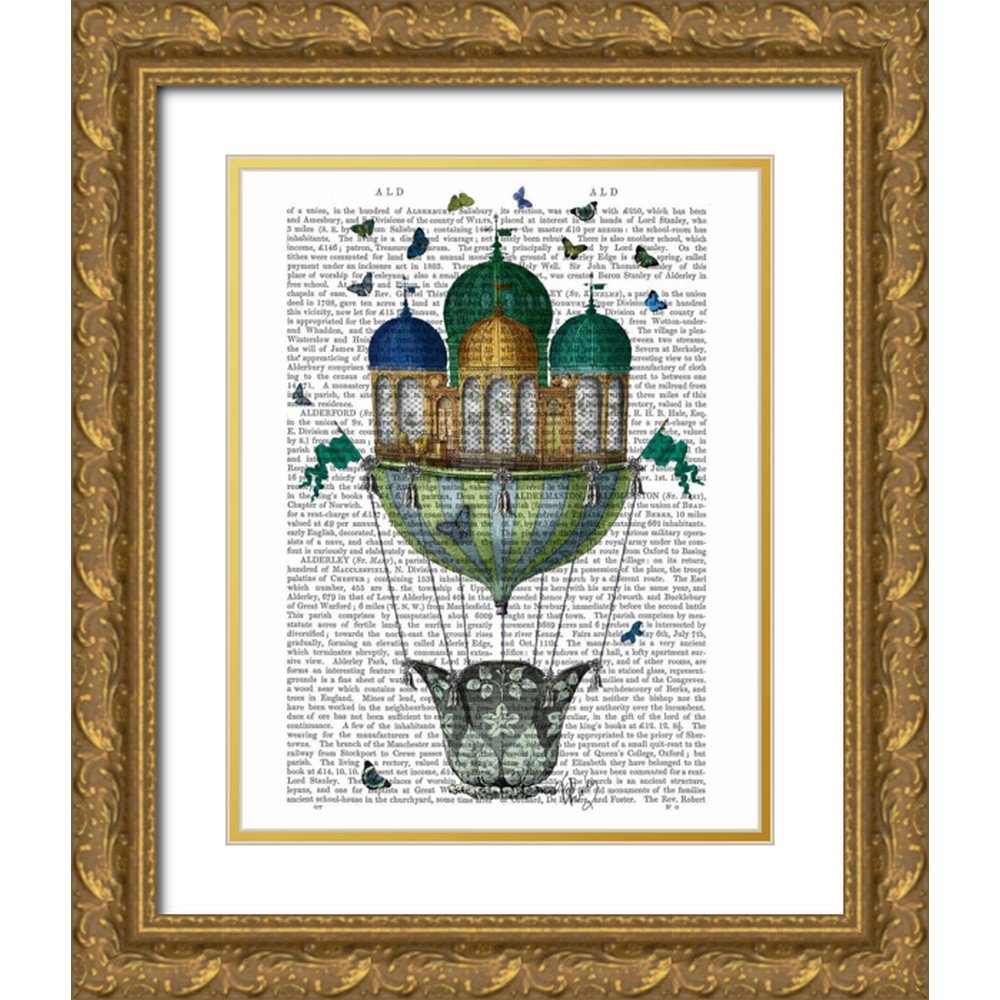 Fab Funky 15x18 Gold Ornate Wood Framed with Double Matting Museum Art Print Titled - Butterfly House
